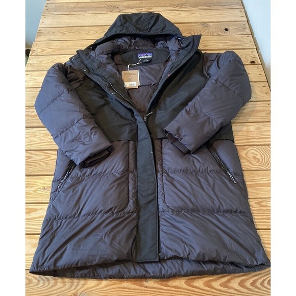 NWT $369 Patagonia Silent Down Hybrid Parka Size Large Women’s Black